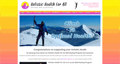 Desktop Screenshot of holistichealthforall.com